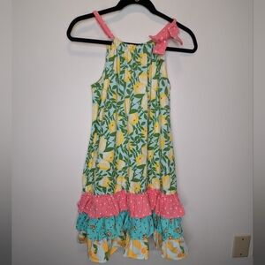 NWT Matilda Jane Freshly Squeezed Dress Brilliant Daydream Lemon Size 14 Girls